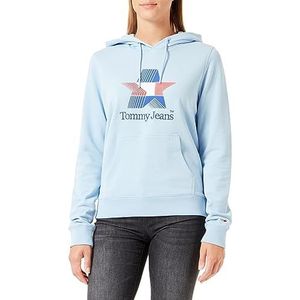 Tommy Jeans Hoodies voor dames, Blauw (Chambray Blue), XS