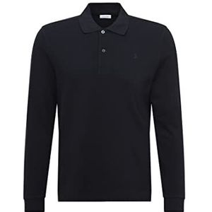Zijdesticker - Poloshirt - Donkerblauw - 100% Katoen - Slim Fit