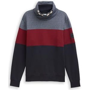 TOM TAILOR Sweatshirt voor heren, 14155 - Cabarnet Bordeaux Red, XL