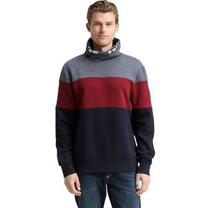 TOM TAILOR Sweatshirt voor heren, 14155 - Cabarnet Bordeaux Red, XL