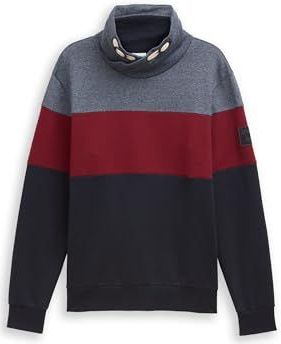 TOM TAILOR Sweatshirt voor heren, 14155 - Cabarnet Bordeaux Red, XL