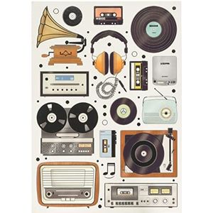 Quire Collections Ansichtkaart Muziekapparatuur Themed, Veelkleurig, 105x148mm