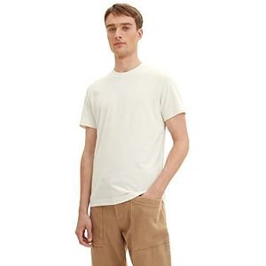 TOM TAILOR Basic T-shirt Uomini 1034377,10332 - Off White,XXL