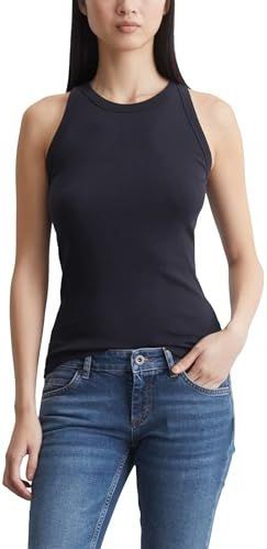 Marc O'Polo - Top - Navy - Mouwloos - Slanke Pasvorm