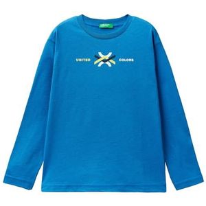 United Colors of Benetton T-shirt voor kinderen en jongeren, bluette 3m6, 140