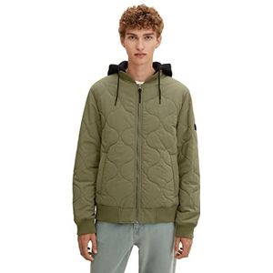 TOM TAILOR Denim Uomini Bomberjack met afneembare capuchon 1033644, 10415 - Dusty Olive Green, XS