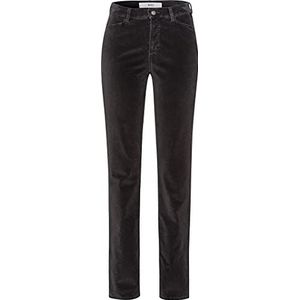 BRAX Dames Style Carola Fluwelen Five Pocket Vrouwelijke Fit Sportieve broek, grijs, 34 NL Kort