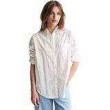 GANT - Casual Overhemd - Wit - Katoen - Lange Mouwen