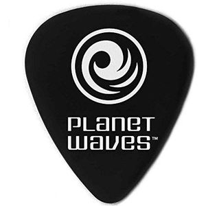 Planet Waves 1DBK7-25 Picks Duralin Picks Black 25 Picks Standaard Vorm in Extra Heavy