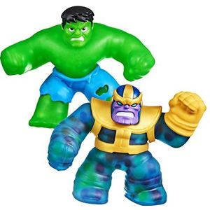 Heroes of Goo Jit Zu Marvel Versus Pack - Hulk vs Thanos, Squishy, Stretchy, Gooey Heroes, Perfect Christmas / Birthday Present For 4 To 8 Year Olds, Squishy, Stretchy Tactile Play