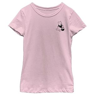 Disney Winnie The Pooh Vintage Line WinniePooh T-shirt voor meisjes, Solid Crew, lichtroze, XS, roze, XS, Roze, XS