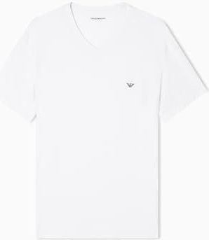Emporio Armani - Soft Modal T-shirt - Zwart - Korte Mouwen - V-hals