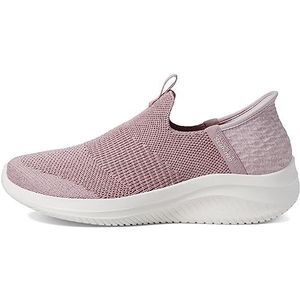 Skechers Ultra Flex 3.0 Smooth Step Sneakers voor meisjes, Mauve Knit Jersey Trim, 35.5 EU