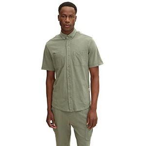 TOM TAILOR Uomini Naturally Dyed shirt met korte mouwen van jersey 1031034, 29003 - Olive Branch Green, M