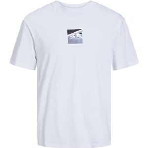 JACK & JONES JCOEDITION Berlin Tee SS Crew Neck, Helder wit/print: tennis, S