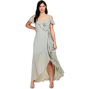 Little Mistress Waterlily Frill Maxi bruidsmeisjesjurk voor dames, Waterlelie, 36