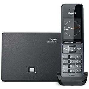 Gigaset Comfort 520 IP Draadloze telefoon met IP-technologie - Compatibel met SIP - Handsfree-functie - Anoniem belblokkering - Agenda voor 200 contacten - Kleurendisplay - Zwart