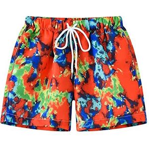 Little Hand Sneldrogende strandshorts voor jongens, Rood 1, 3-4 Jaren