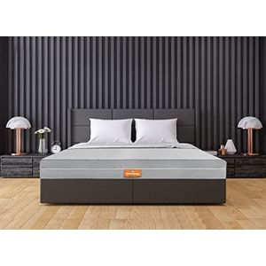 Marcapiuma - Eenpersoonsmatras Waterfoam, 90 x 200 cm, hoogte 19 cm, Storm, H3 en H4, 9 zones, ergonomisch gevormde hoes, afneembaar, mijtdicht, 100% Made in Italy