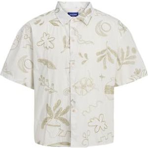 Jorcurtis Emb Oversized Shirt Ss, cloud dancer, L