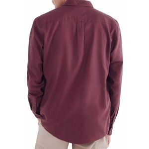 SPRINGFIELD Frame Garment Diyed Herenhemd, Standaardwijn, XS