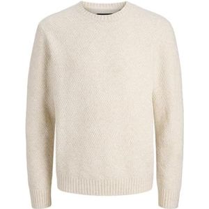 JACK & JONES Jprblawilson Knit Crew Neck, cloud dancer, XS