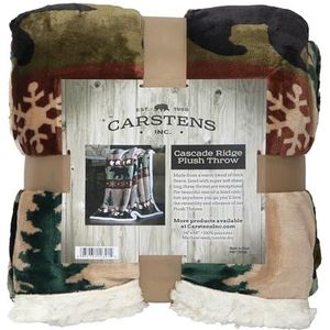 CARSTENS, INC. Ultra Premium Super Zachte Pluche Sherpa Fleece Oversized Gooi Deken 54"" x 68"", Cascade Ridge