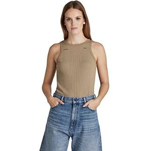 G-STAR Raw Engineered Rib Tanktop voor dames, beige (Tree House D19323-c678-c941), XL