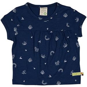 loud + proud Uniseks T-shirt voor kinderen, Slub Jersey met opdruk, GOTS-gecertificeerd, Ultramarijn, 110/116 cm