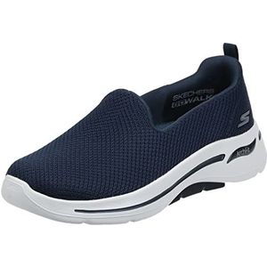 Skechers Dames Go Walk Arch Fit-Grateful Sneaker, 0, marineblauw, 3.5 UK Wide