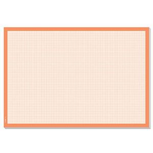 SIGEL HO270 Papieren bureauonderlegger, Millimeter SquaRed, A2 (59,5 x 41 cm), 80 g/m², oranje, 30 vellen