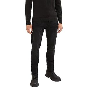 TOM TAILOR Josh Regular Slim Jeans voor heren, 10250 - Gebruikte Dark Stone Black Denim, 38W x 36L