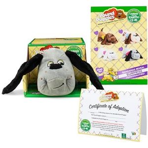 Pound puppy | Grijs/liefdevolle puppypluche | Puppyspeelgoed, zachte speelgoedhond voor kinderen, puppyspeelgoed voor meisjes en jongens, 43 cm hondenpluche voor kinderen vanaf 3 jaar