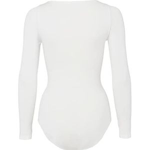 FALKE Dames Body Fine Cotton Crew Neck W BO Katoen Lichaam met lange mouwen 1 Stuk, Wit (Ivory 2179), XS 34-36