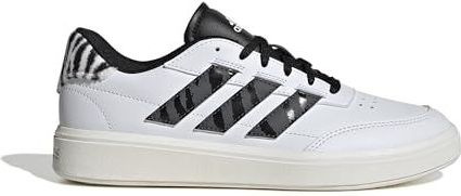 adidas Dames COURTBLOCK SHOES, FOOTWEAR WHITE/GREY SIX/CARBON BLACK, 40 EU