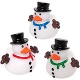 Baker Ross AX367 Sneeuwpop Bad Eendjes - Pak Van 6, Nieuw Speelgoed Voor Kinderen, Ideale Kous Of Feestzak Vuller Voor Kinderen