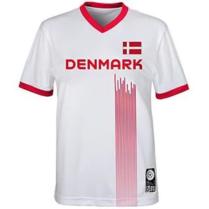 FIFA Officieel wereldkampioenschap voetbal 2023 Denemarken T-shirt, wit, 10-12 jaar, uniseks, Wit, 10-12 Jaar