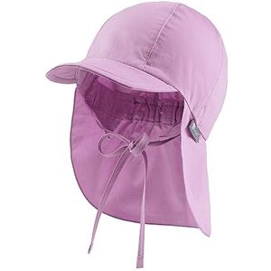 Sterntaler Pet met nekbescherming van biologisch popeline, pet voor meisjes, met nekbescherming en oorkleppen, beschermt het hoofd tegen de zon, zonnekap voor baby's, UV 50+, met bindband, Roze