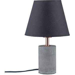 Paulmann 79622 Neordic Tem tafellamp max. 1x20W tafellamp voor E27 lampen bedlamp grijs/koper 230V stof/beton/metaal zonder gloeilampen