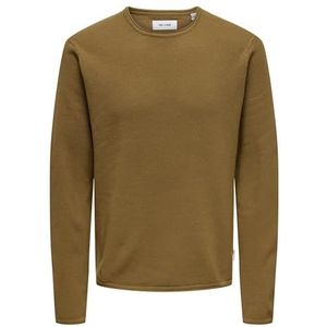ONLY & SONS heren gebreide trui, rubber., L