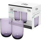 Villeroy & Boch – Like Lavender longdrinkglas set 2dlg., gekleurd glas paars, inhoud 385ml