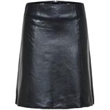 SELECTED FEMME Dames Slfnew Ibi Mw Leather Skirt B Noos lederen rok, zwart, 34