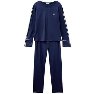 United Colors of Benetton Pig(Tricot + Pant) 3Y5E3P02P Pyjama-set, nachtblauw 252, M dames, nachtblauw 252, M
