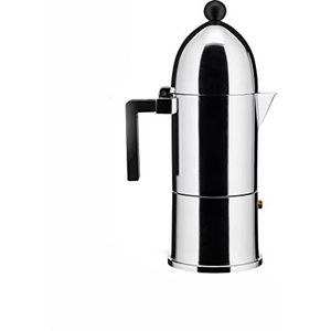 Alessi La Cupola Espresso koffiezetapparaat, 6 kopjes, zwarte rand, (A9095/6 B)