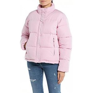 Replay Boxy Fit Winterjas voor dames, 666 ALMOND PINK, XL