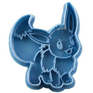 Cuticuter Eevee Pokemon uitsteekvorm, blauw, 8 x 7 x 1,5 cm