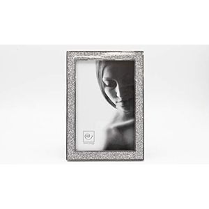 Mascagni M406, metalen fotolijst met glitter - zilveren golvenbereik, 20x25cm/10x8 inch