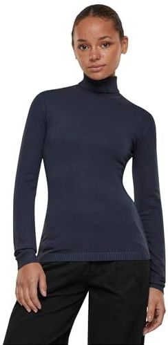 Urban Classics Dames Dames Dames Gebreide Turtleneck Sweater Sweatshirt, Donkerblauw, M