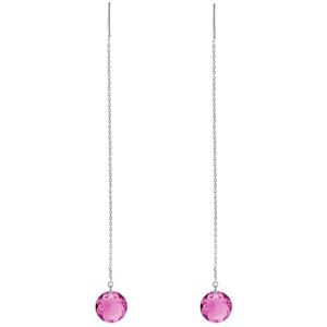 Ellen Kvam Classic Crystal Threader Earring- Pink