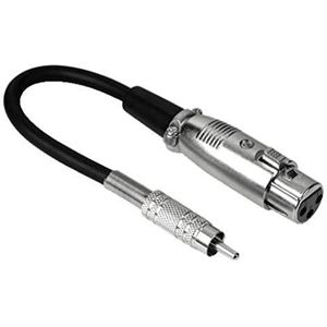Hama Audio-adapter XLR-koppeling, mat zwart - RCA-stekker